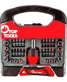 Top Tools screwdriver bits with handle 44 pcs (39D200)