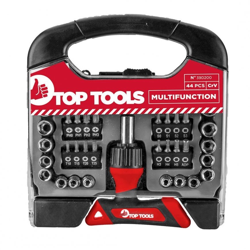 Top Tools screwdriver bits with handle 44 pcs (39D200) – 2