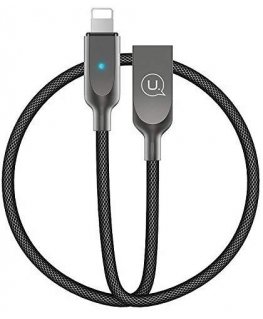 Cable USB Usams USB-A - Lightning 1.9 m Black (IPYSUSB201)