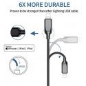 Cable USB Usams USB-A - Lightning 1.9 m Black (IPYSUSB201)