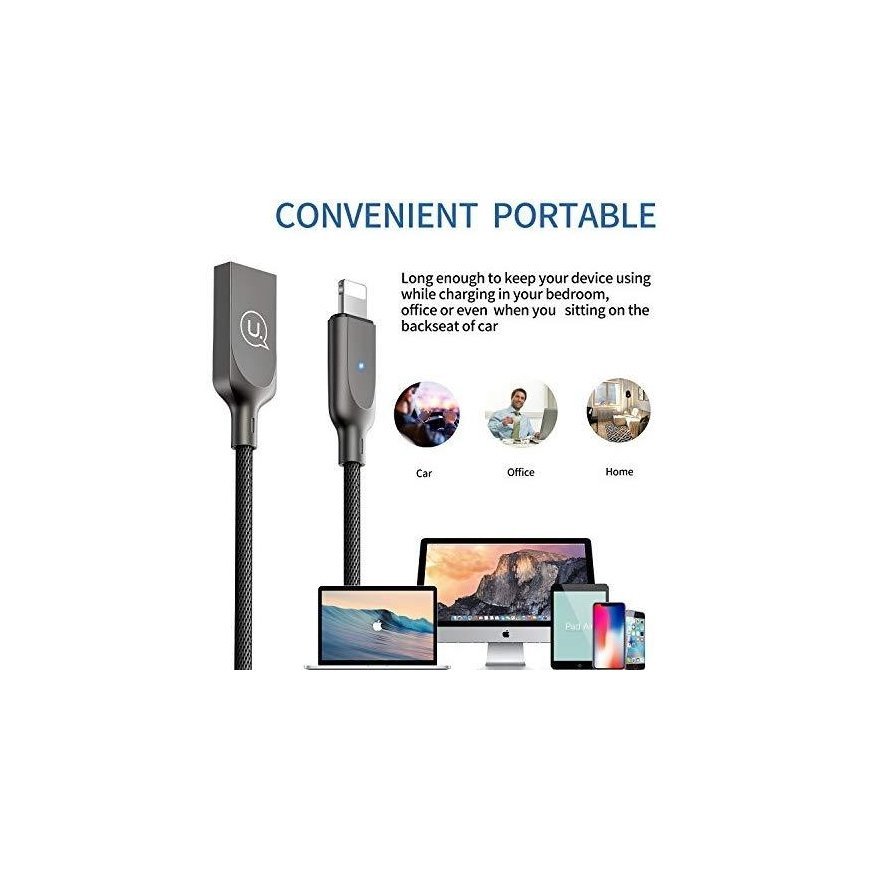 Cable USB Usams USB-A - Lightning 1.9 m Black (IPYSUSB201) – 6