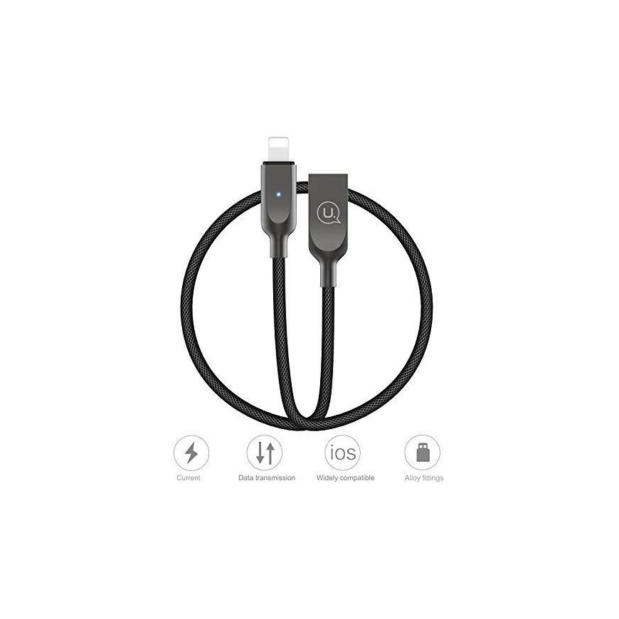 Kabelis USB Usams USB-A – Lightning 1,9 m Juodas (IPYSUSB201) – 9