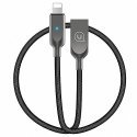 Cable USB Usams USB-A - Lightning 1.9 m Black (IPYSUSB201)