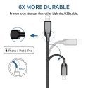 Cable USB Usams USB-A - Lightning 1.9 m Black (IPYSUSB201)