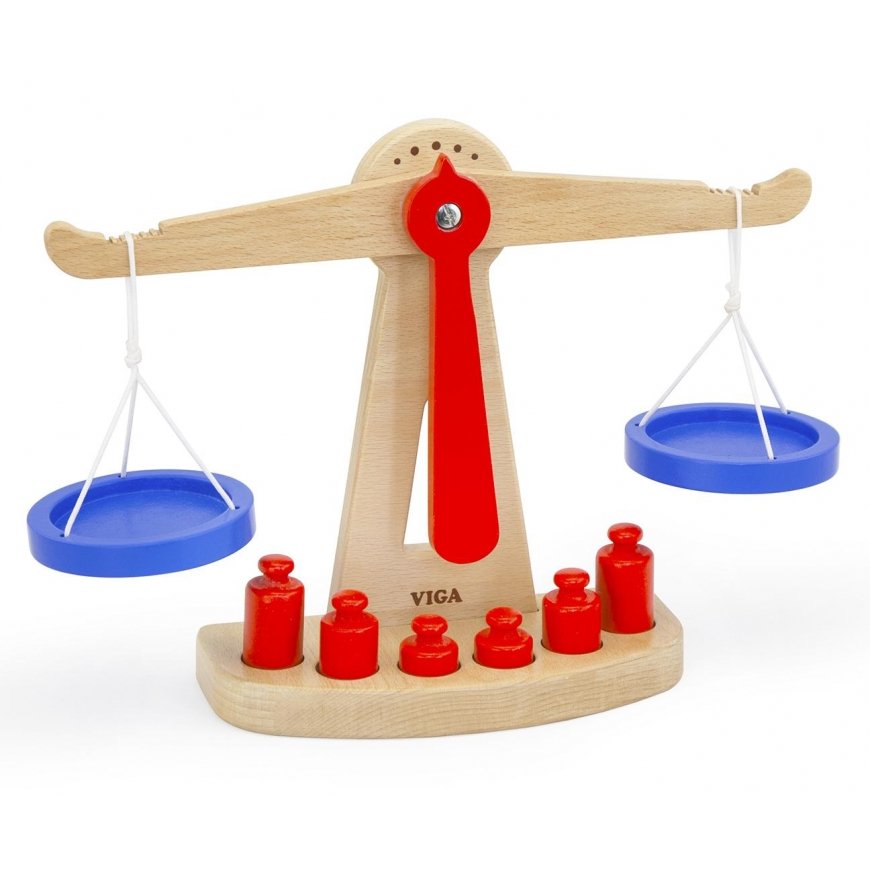 Žaislinės medinės svarstyklės ,,Viga Toys" – 4