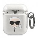 Karl Lagerfeld Protective Case KLA2UKHGS Shiny Karl Head AirPods 1/2 Silver Karl Lagerfeld Protective Case KLA2UKHGS Shiny Karl Head AirPods 1/2 Silver