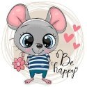 Beldizart Mouse 20*20 cm WD2477 Beldizart Mouse 20*20 cm WD2477