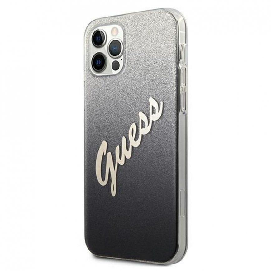 Guess GUHCP12LPCUGLSBK iPhone 12 Pro Max 6.7quot black/black hardcase Glitter Gradient Script – 4