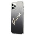 Guess GUHCP12LPCUGLSBK iPhone 12 Pro Max 6.7quot juodas/juodas hardcase Glitter Gradient Script Guess GUHCP12LPCUGLSBK iPhone 12 Pro Max 6.7quot juodas/juodas hardcase Glitter Gradient Script