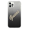 Guess GUHCP12LPCUGLSBK iPhone 12 Pro Max 6.7quot juodas/juodas hardcase Glitter Gradient Script Guess GUHCP12LPCUGLSBK iPhone 12 Pro Max 6.7quot juodas/juodas hardcase Glitter Gradient Script