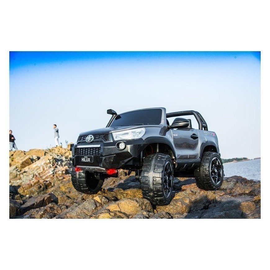 Lean Cars Children's electric car Toyota Hilux, black lacquered – 9