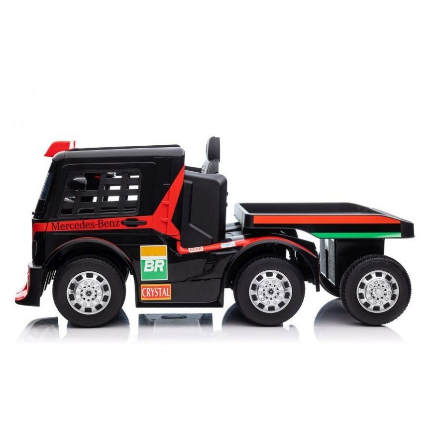 Lean Cars Vienvietis elektromobilis su priekaba Mercedes-Benz Axor XMX622, raudonas – 5