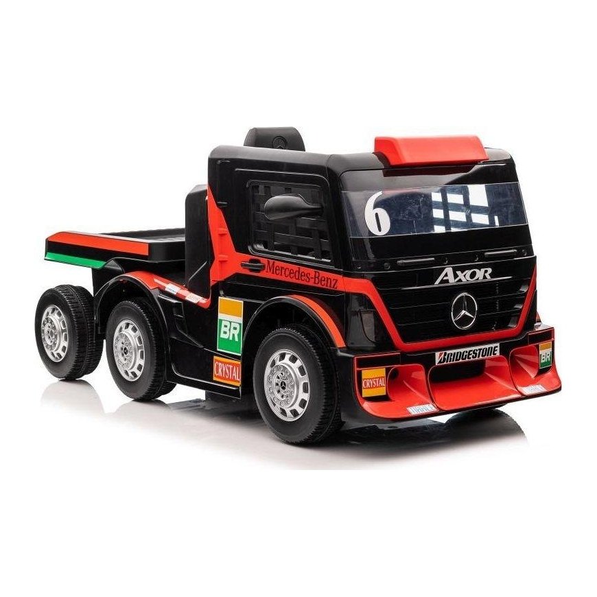 Lean Cars Vienvietis elektromobilis su priekaba Mercedes-Benz Axor XMX622, raudonas – 7