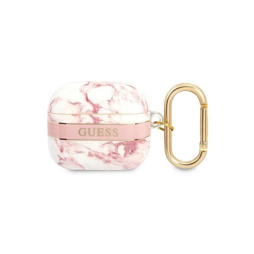 Guess GUA3HCHMAP AirPods 3 cover pink/pink Marble Strap Collection – 2