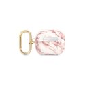 Guess GUA3HCHMAP AirPods 3 cover pink/pink Marble Strap Collection