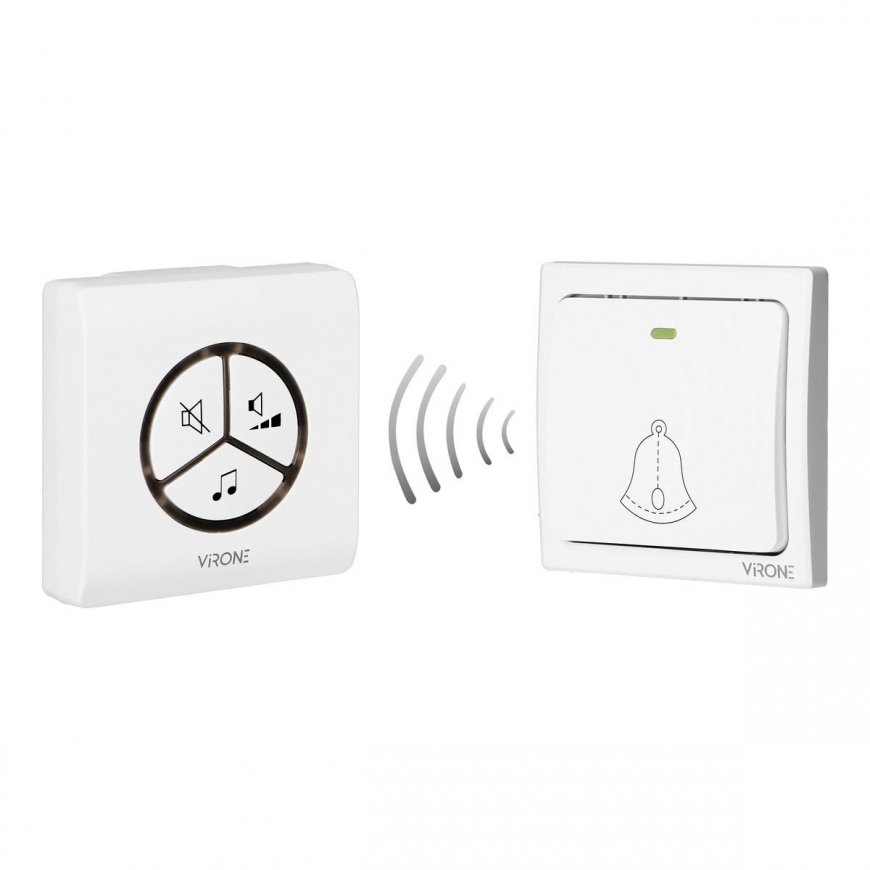 Orno WAYO AC Wireless Doorbell Network Connected Button Battery Free Learning System 25 Tones 80m – 2