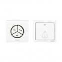Orno WAYO AC belaidis durų skambutis, prijungtas prie tinklo, mygtukas be baterijos, mokymosi sistem