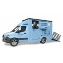 BRUDER MB Sprinter animal carrier with horse, 02674