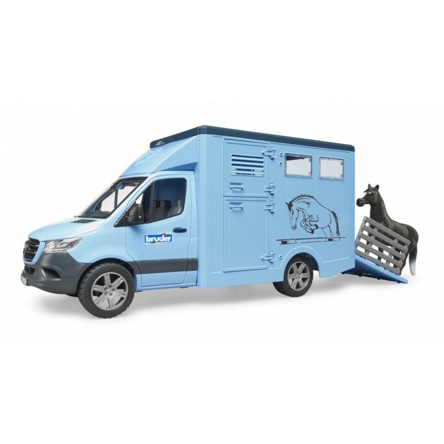 BRUDER MB Sprinter animal carrier with horse, 02674 – 3