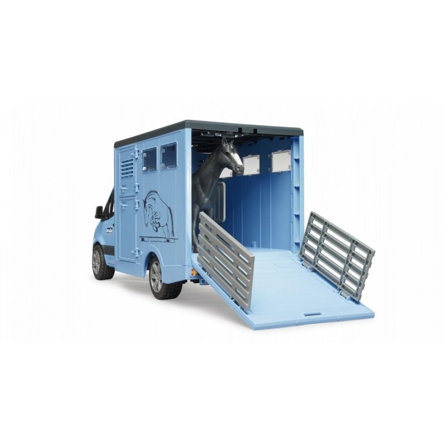 BRUDER MB Sprinter animal carrier with horse, 02674 – 4