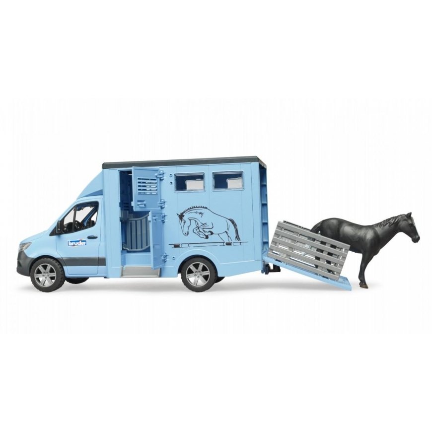 BRUDER MB Sprinter animal carrier with horse, 02674 – 5