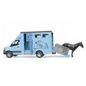 BRUDER MB Sprinter gyvūnų vežėjas su arkliu, 02674