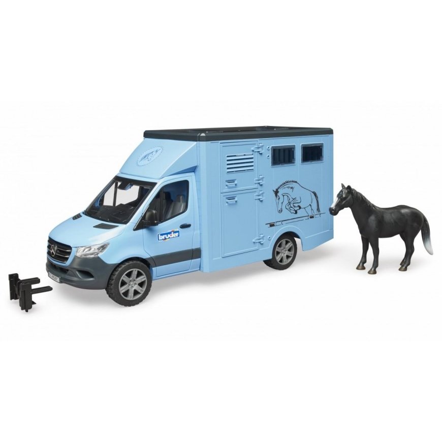 BRUDER MB Sprinter gyvūnų vežėjas su arkliu, 02674 – 6