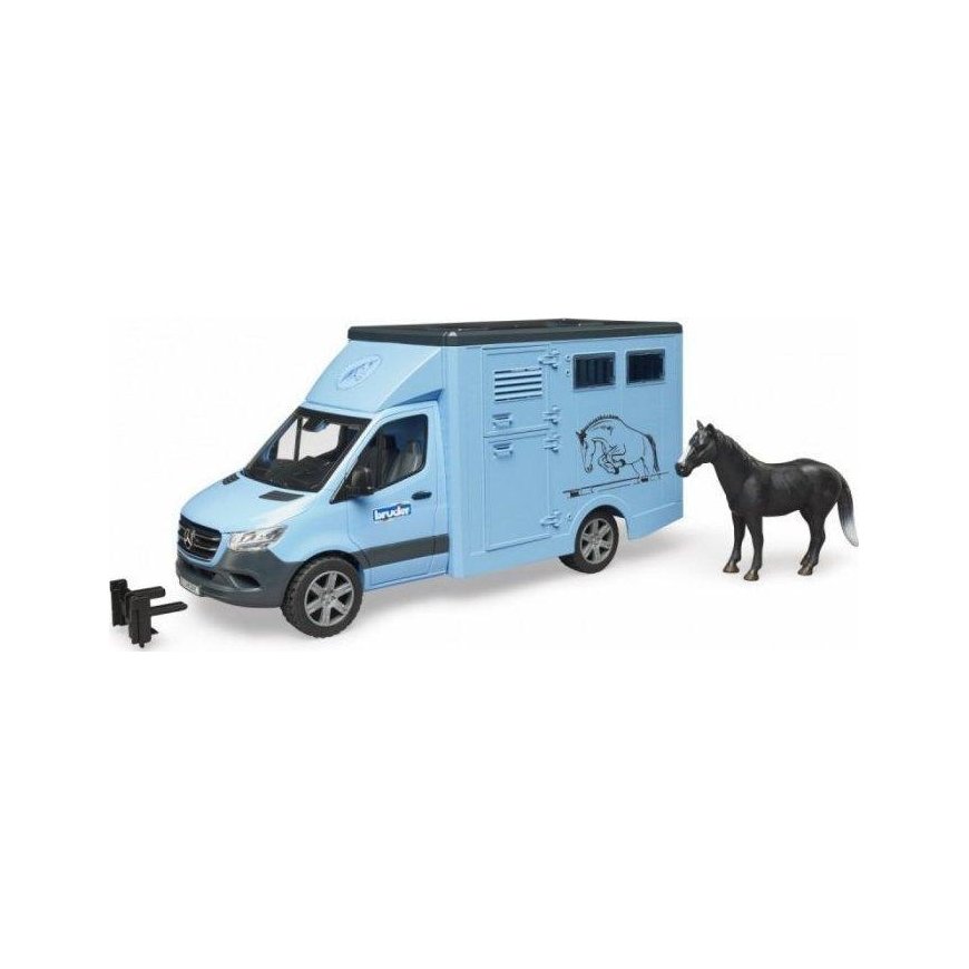 BRUDER MB Sprinter animal carrier with horse, 02674 – 7