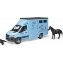 BRUDER MB Sprinter gyvūnų vežėjas su arkliu, 02674