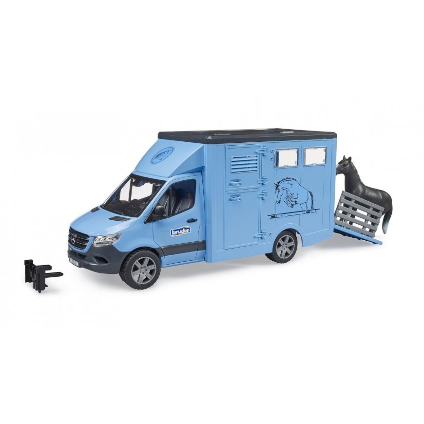 BRUDER MB Sprinter animal carrier with horse, 02674 – 8