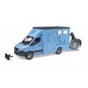 BRUDER MB Sprinter animal carrier with horse, 02674