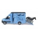 BRUDER MB Sprinter animal carrier with horse, 02674