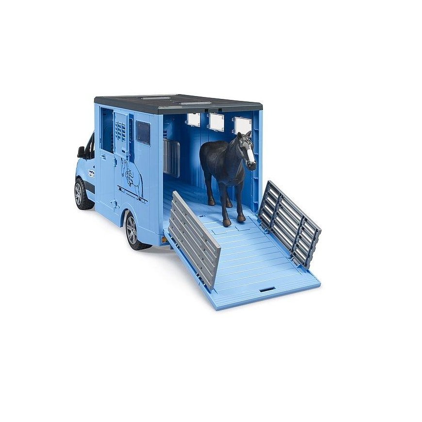 BRUDER MB Sprinter animal carrier with horse, 02674 – 10