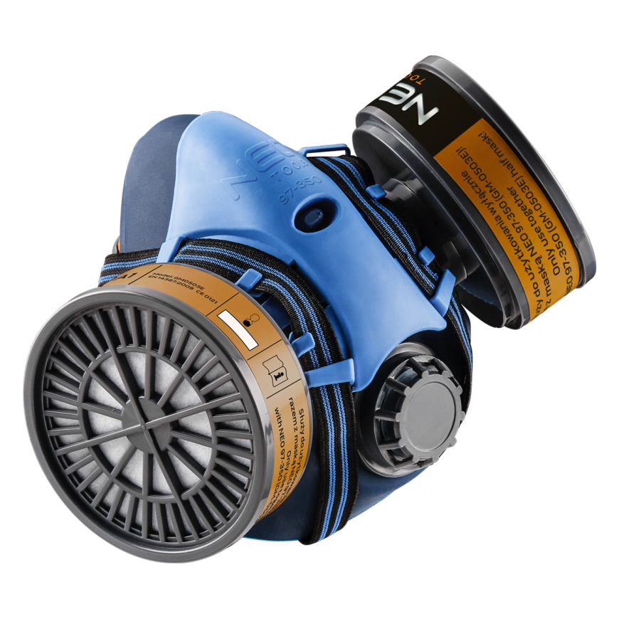 Neo Silicone half mask with space for two filters (97-350)