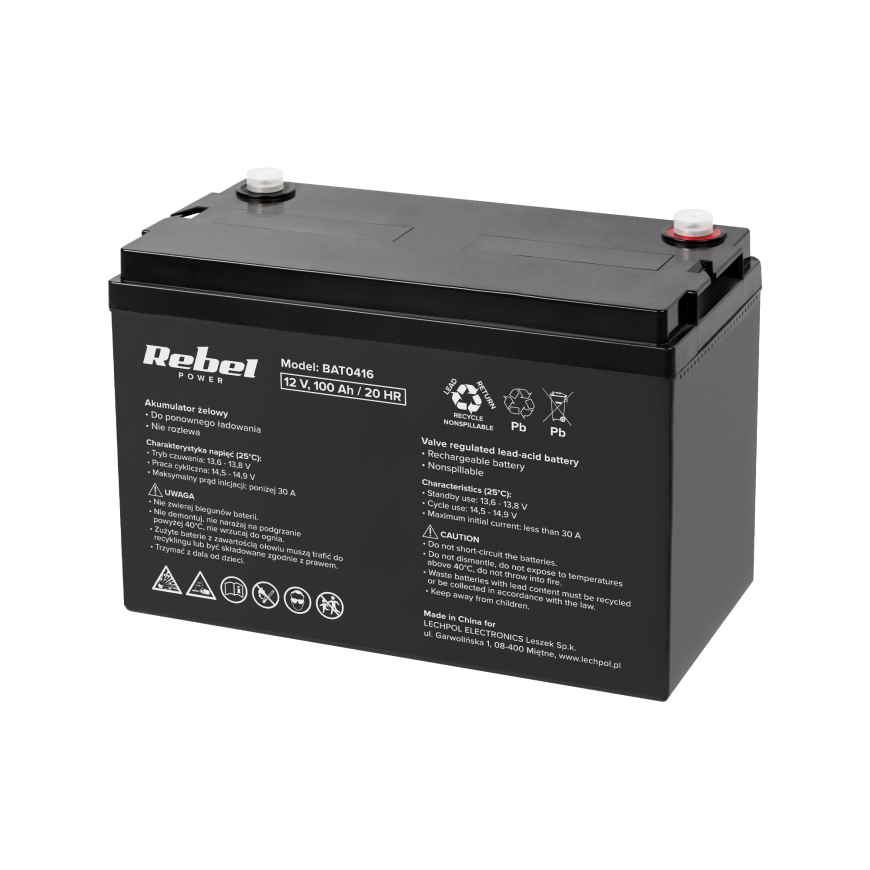 Rebel Electro Gel battery 12V 100A
