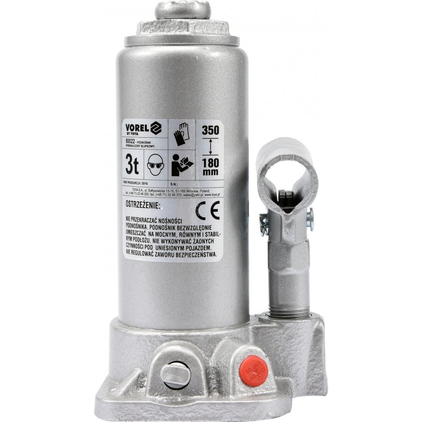 Toya VOREL stūmoklinis Kėlimas HIDRAULINIS 3T 180–350 mm 80022 – 3