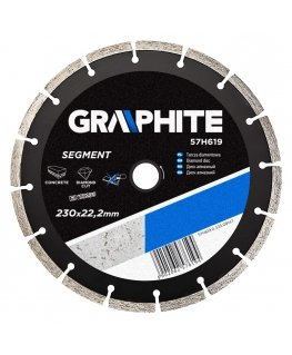 GRAPHITE Diamond disc 230 x 22.2 mm, segmented