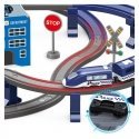 WOOPIE electric police station railway + car track 92 el.