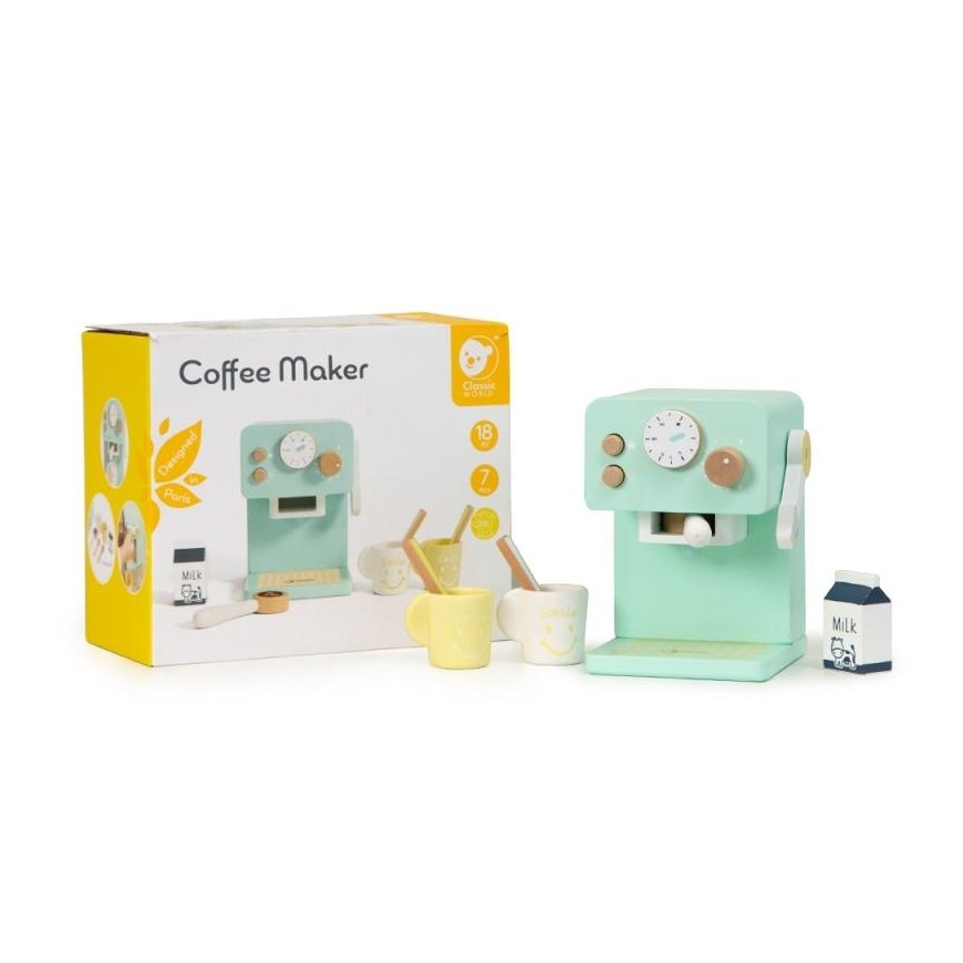 CLASSIC WORLD Drewniany Coffee machine do Kawy Set dla Dzieci 7 el. – 13