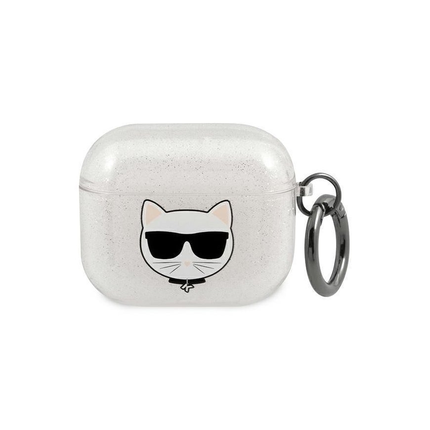 Karl Lagerfeld 3 KLA3UCHGS AirPods dangtis Sidabrinė/Sidabrinis Glitter Choupette – 2