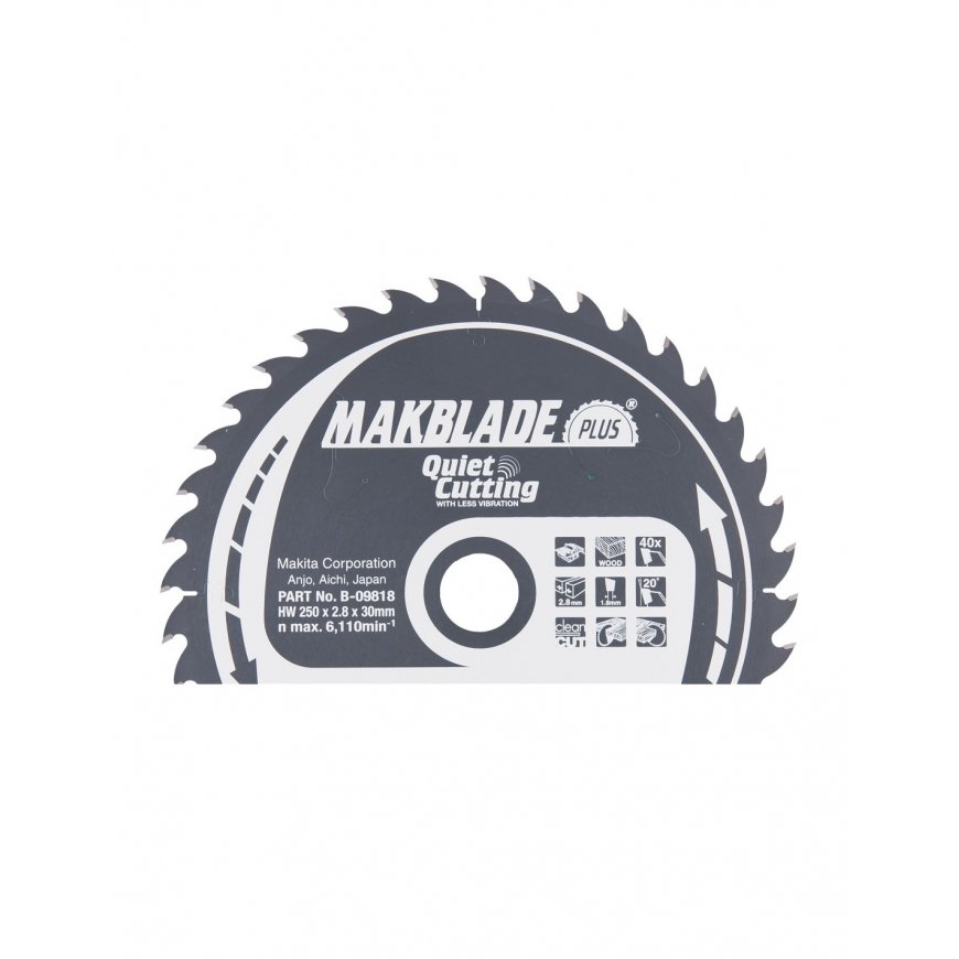 Makita B-09818 TCT saw 250X2.8X30mm 20° T40 MAKBLADE PLUS – 3