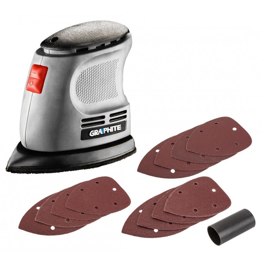 GRAPHITE 105 W orbital sander delta, base 140 x 140 x 97 mm – 8