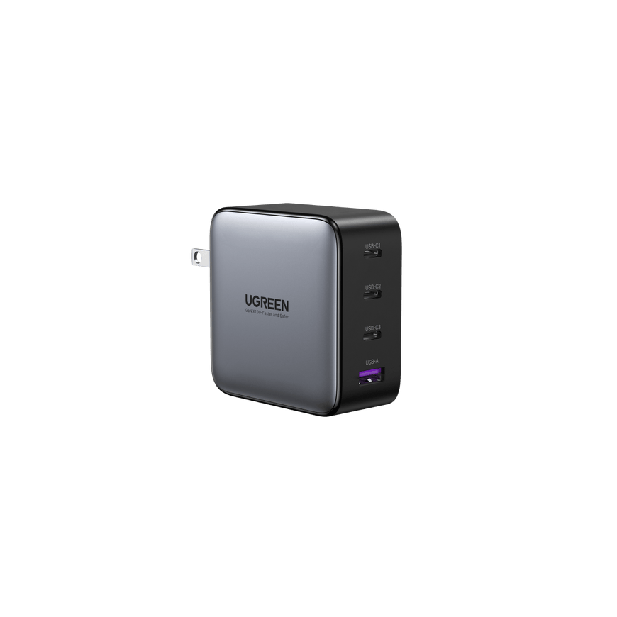UGREEN CD328 Nexode charger, 3x USB-C, USB-A, GaN, 100W (black) – 2