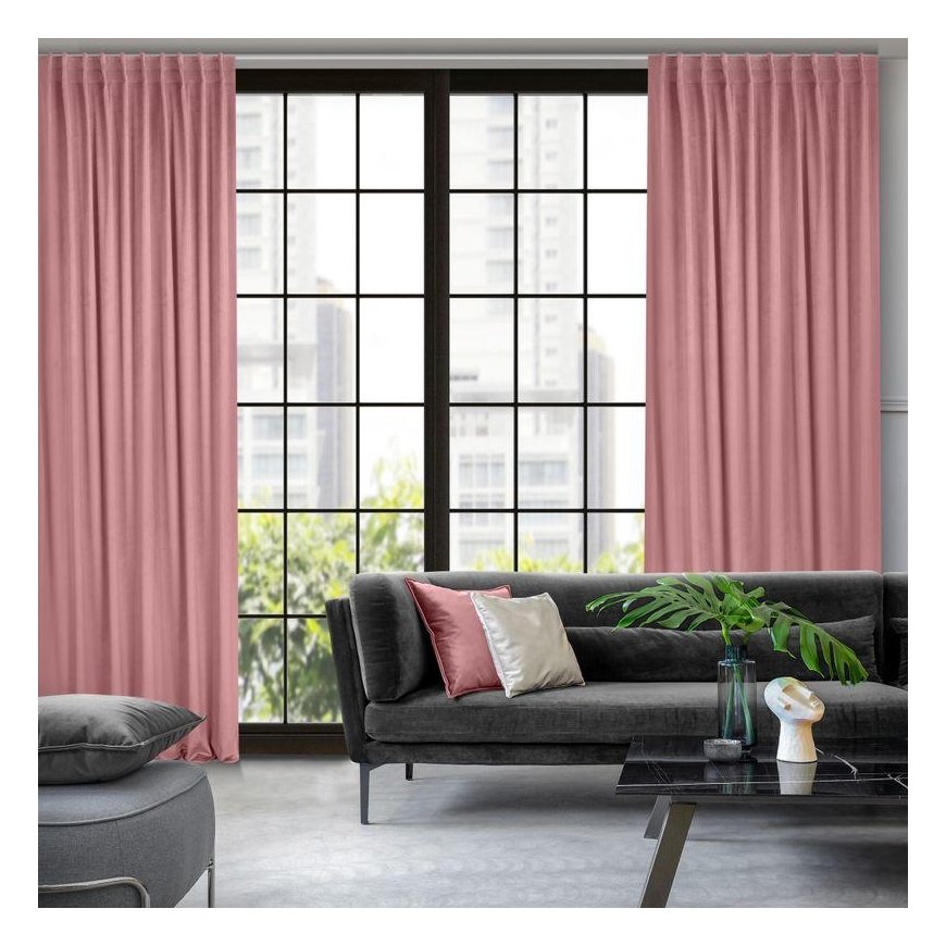 Naktinė užuolaida Eurofirany MADLEN 140X300 cm, flex juosta, spalva: pudros – 14
