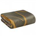 Eurofirany LIMITED COLLECTION Plaid ALISMA2, with large leaf motif, 150X200 cm, color: brown/cream Eurofirany LIMITED COLLECTION Plaid ALISMA2, with large leaf motif, 150X200 cm, color: brown/cream