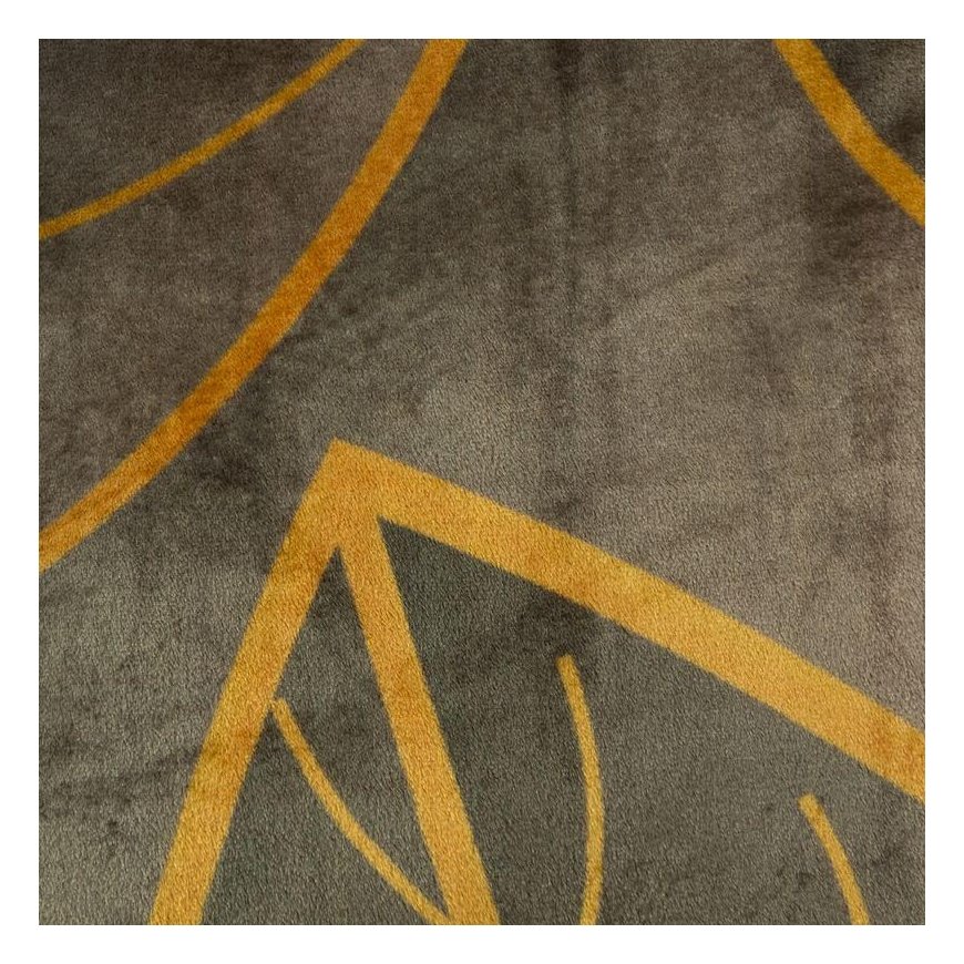 Eurofirany LIMITED COLLECTION Pledas ALISMA2, su didelių lapų motyvu, 150X200 cm, spalva: ruda/kremi – 4