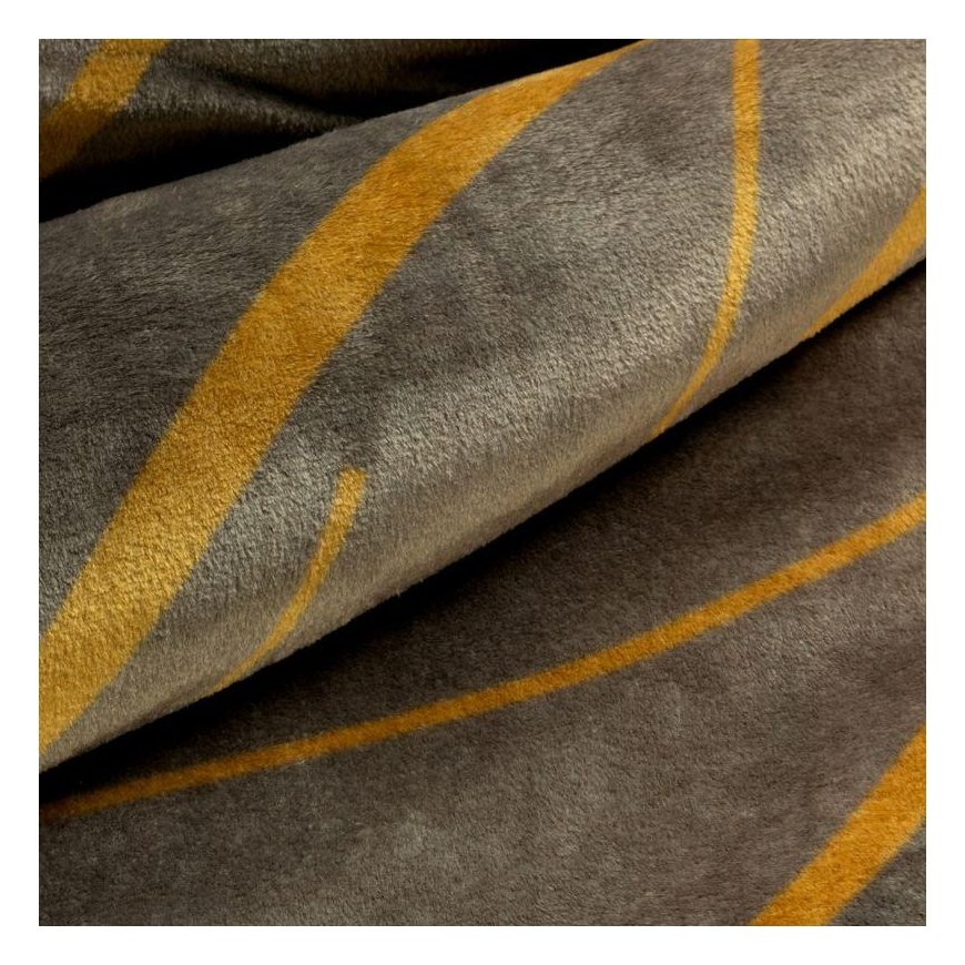 Eurofirany LIMITED COLLECTION Plaid ALISMA2, with large leaf motif, 150X200 cm, color: brown/cream – 5