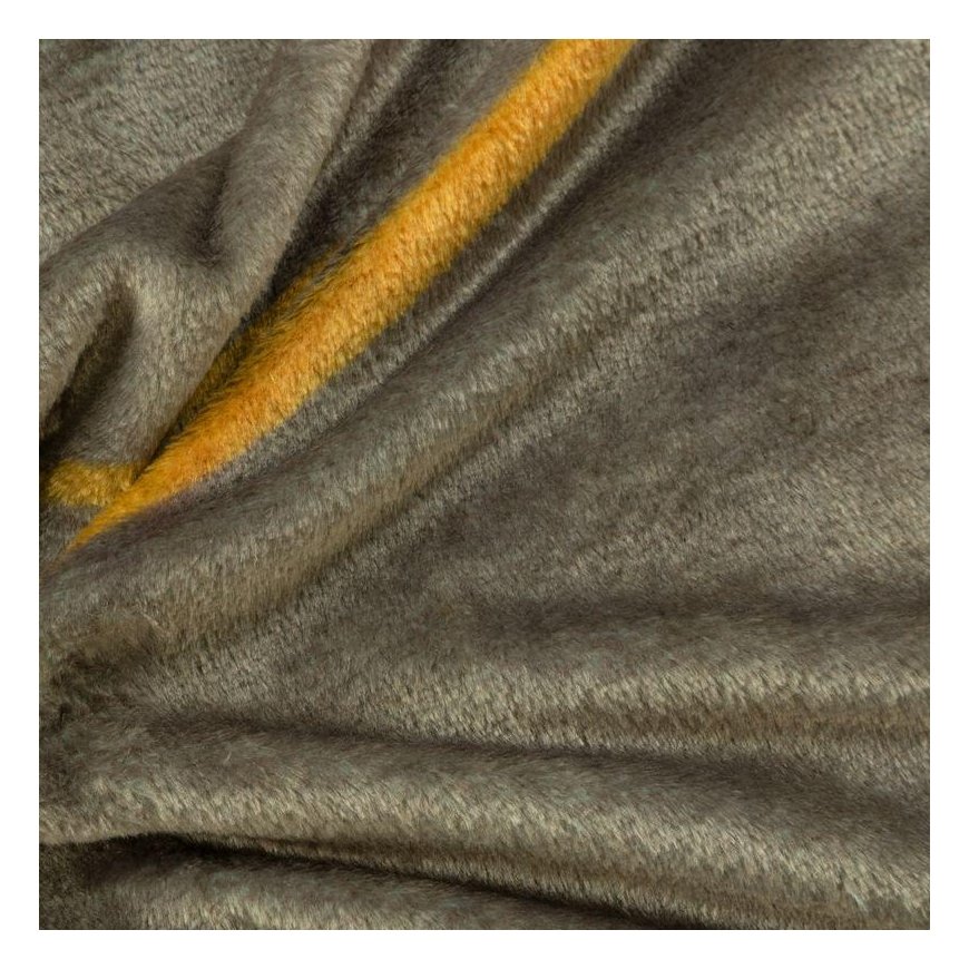 Eurofirany LIMITED COLLECTION Plaid ALISMA2, with large leaf motif, 150X200 cm, color: brown/cream – 6