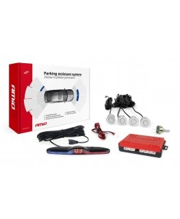 Amio Parking sensor set, reverse, max LED 4 silver sensors