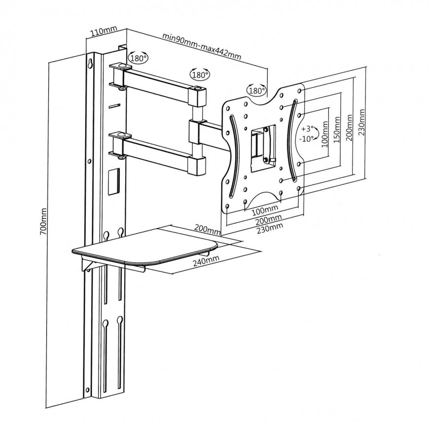 MACLEAN MC-771 Maclean MC-771 TV Bracket – 3